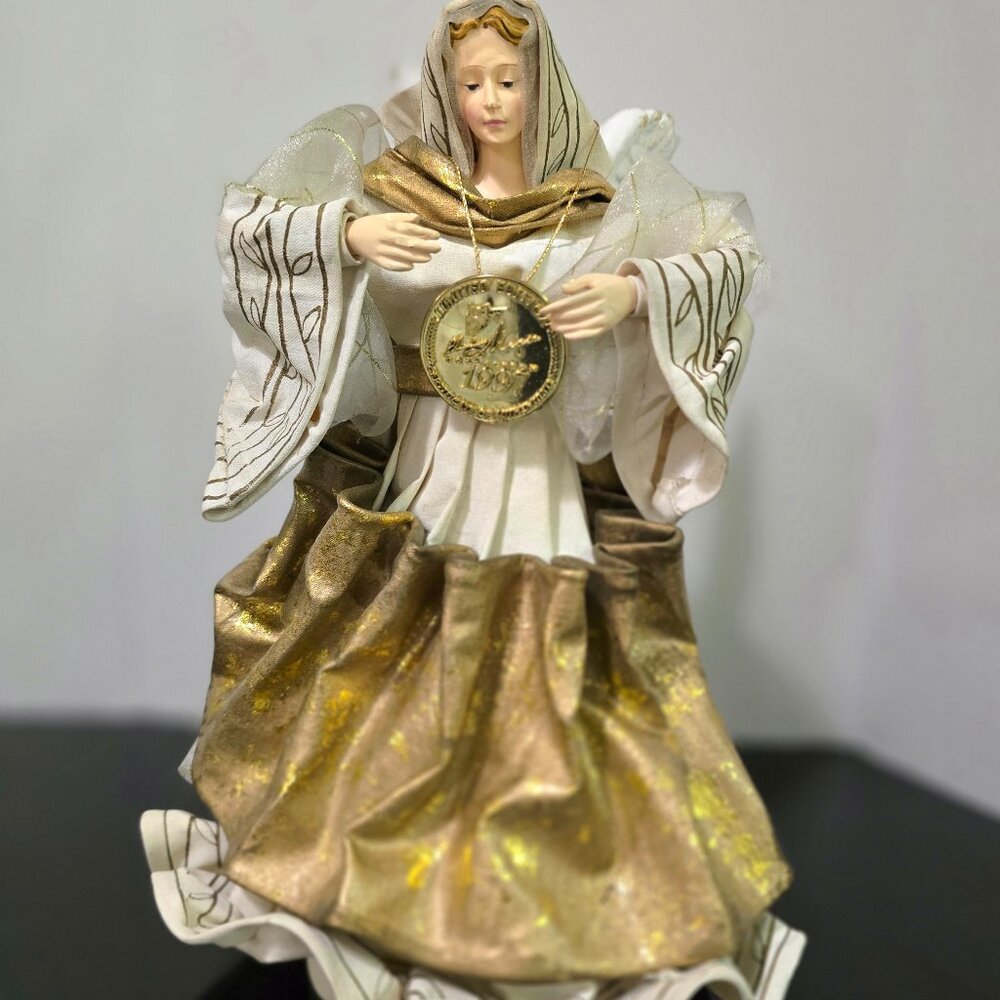 Vintage 1997 Trendmasters Christmas Magic Collection 12" Angel Tree Topper EUC